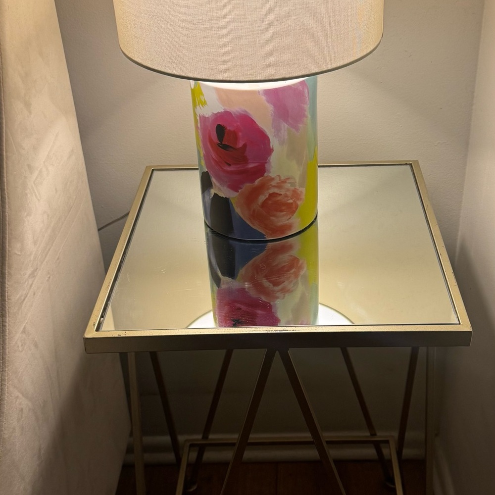 Kate Spade Cylinder Abstract Floral Desk Lamp